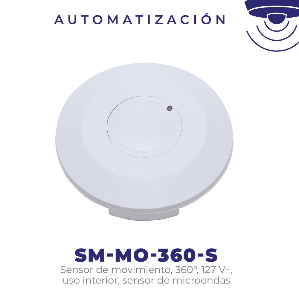 KIT sensor de movimiento de 360 grados, color blanco, para sobreponer en  techo 127V, SKU KSMMO360S. – Lumi Material Electrico