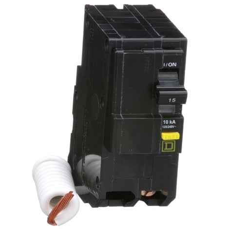 INTERRUPTOR TERMOMAGNETICO QO215GFI 2X15A ENCHUFABLE 10KA PGTAIL SCHNEIDER ELECTRIC