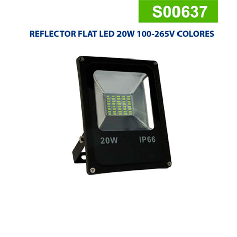 REFLECTOR FLAT LED 20W VERDE 100-277V SMD SAGLITE