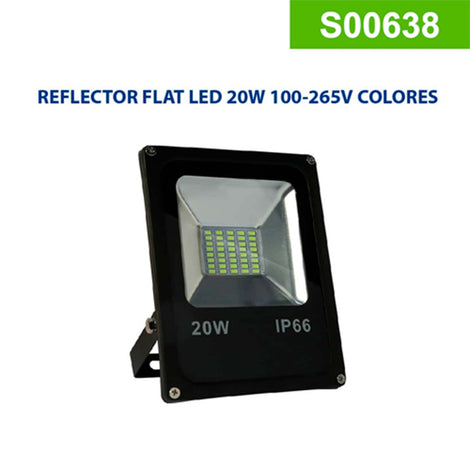 REFLECTOR FLAT LED 20W ROJO 100-277V SMD
