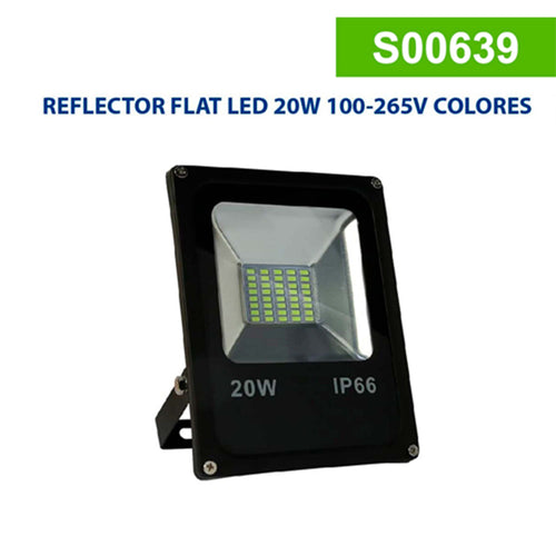 REFLECTOR FLAT LED 20W AZUL 100-278V SMD
